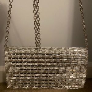 Aldo Silver Chained Clutch